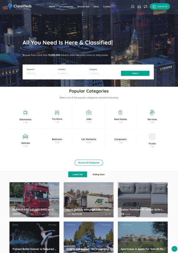 Classifieds Website + Free Installation