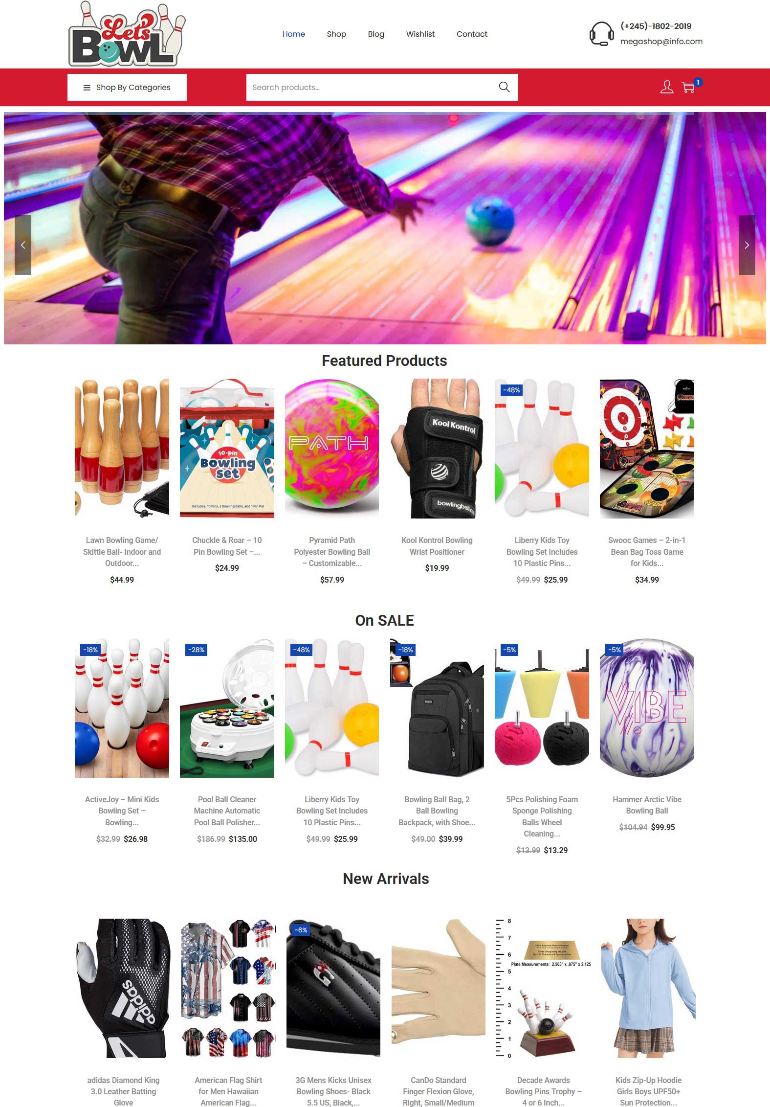 Bowling Equipment Store Website – Affiliate / Dropship / eCommerce