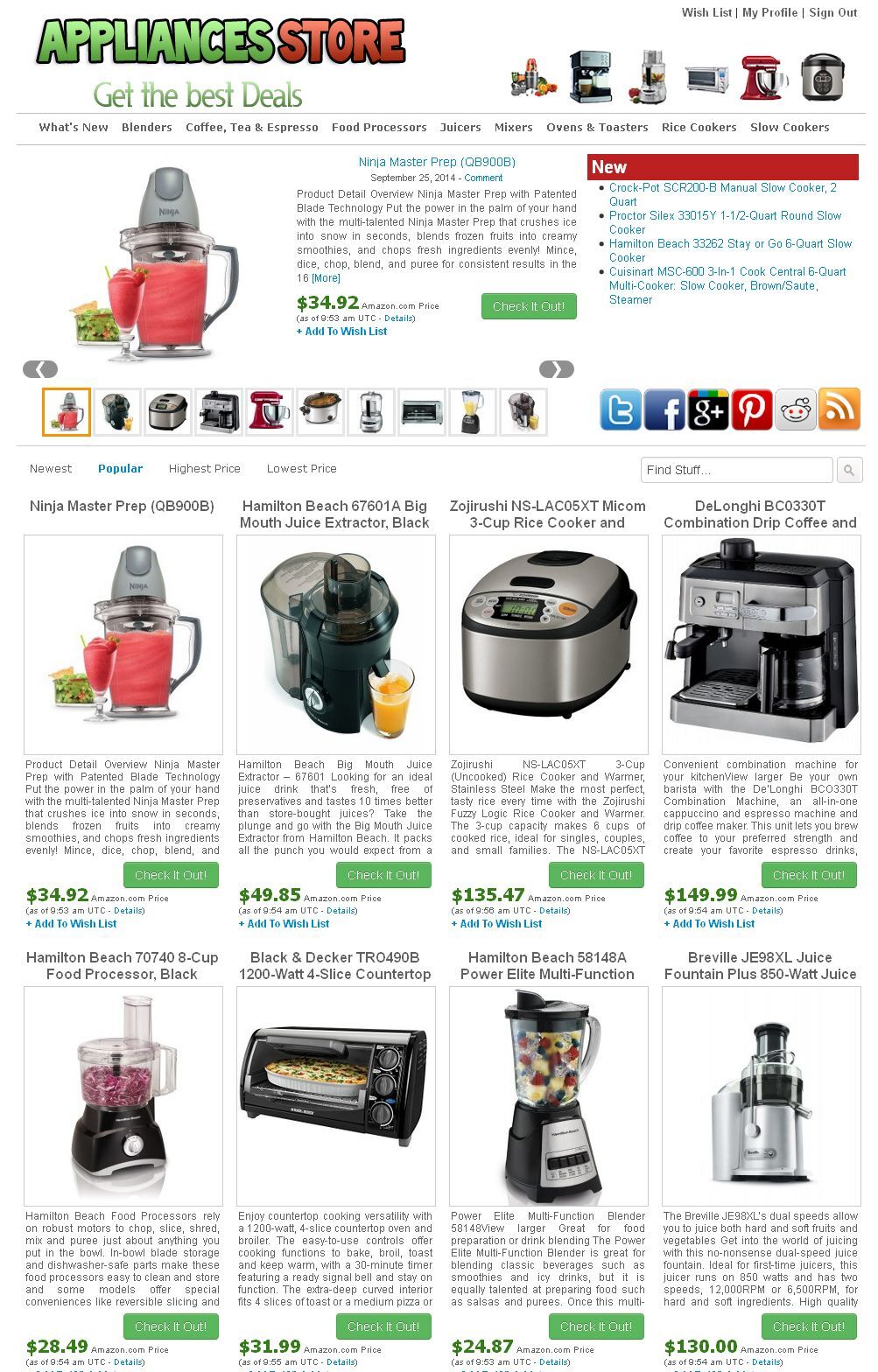 Appliances Store – Amazon, eBay, ClickBank Affiliate Website on Auto Pilot