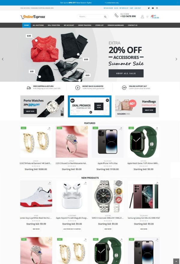 Auction Website For Sale (Wordpress) - Free Install