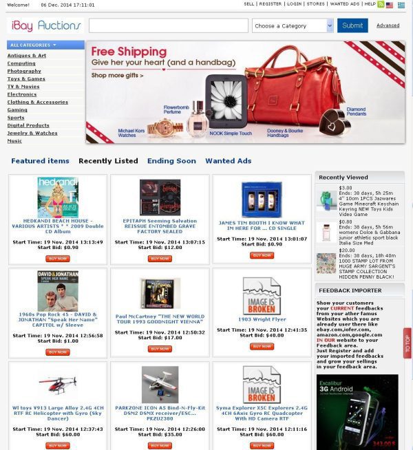 Auction website