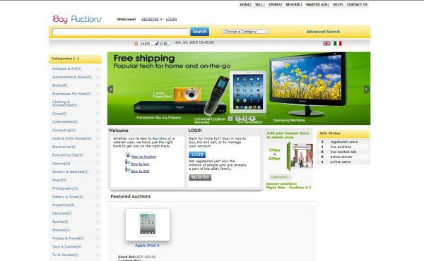 Auction website eBay Cloneing and Installation