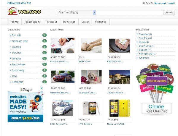 Classified Ads Website (Class theme) - Free Install