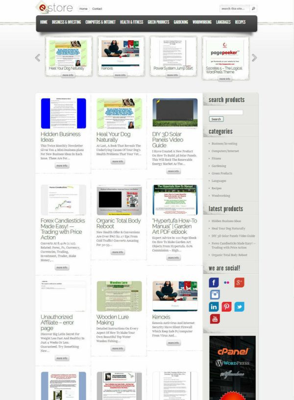 ClickBank Affiliate Store Website - Fully AutoPilot and Customizable