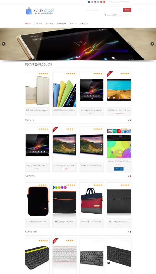 Computer Tablet Shop WebSite - eCommerce + Amazon Affiliate