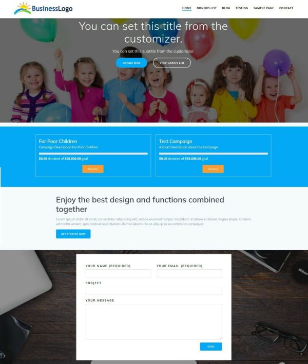 Donation, Crowdfunding, Fundraising Campaign Website