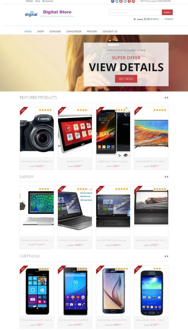 Electronics Store - Affiliate Website + Shopping Cart