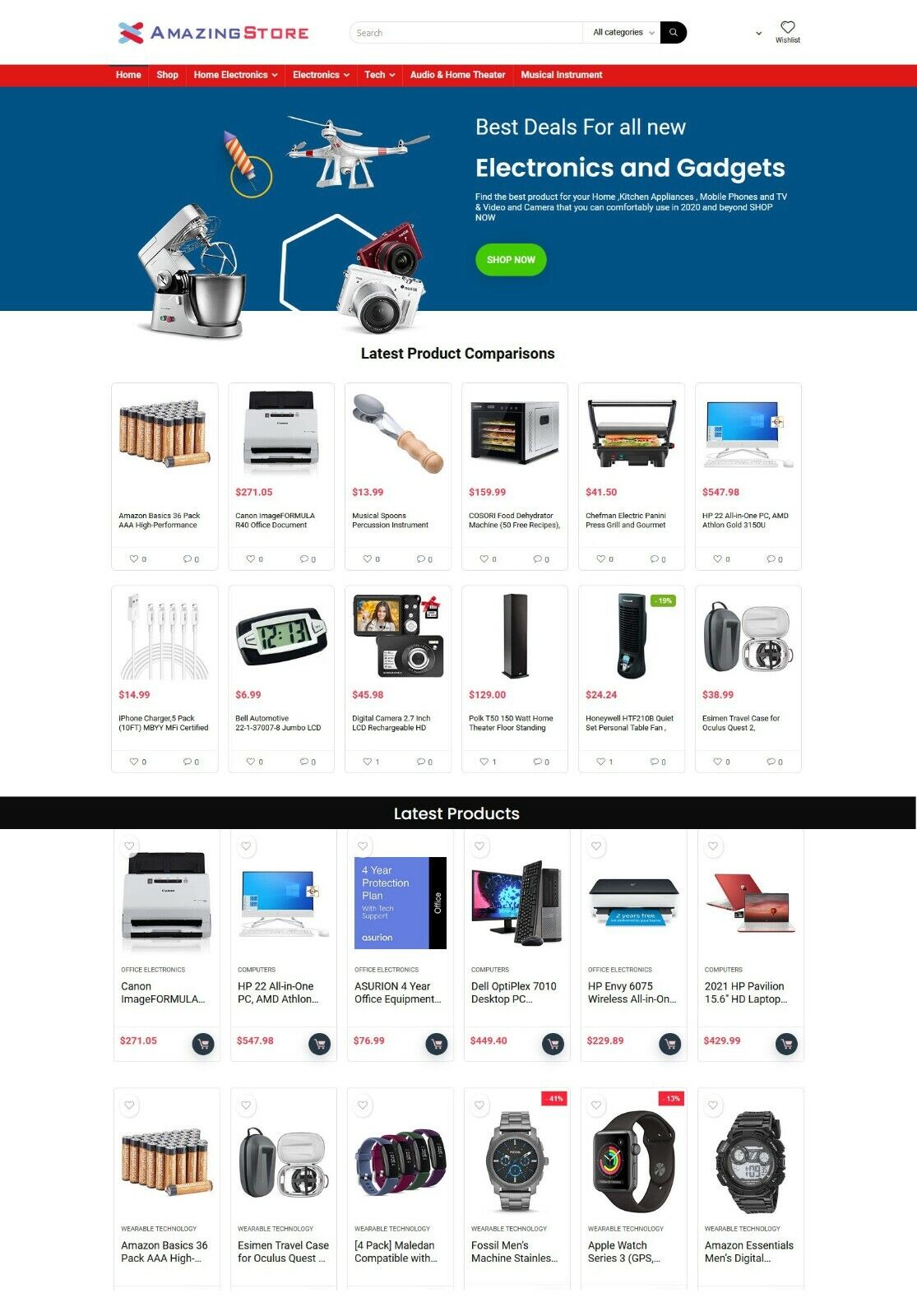 Electronics and Gadgets eCommerce Website with Amazon Affiliate