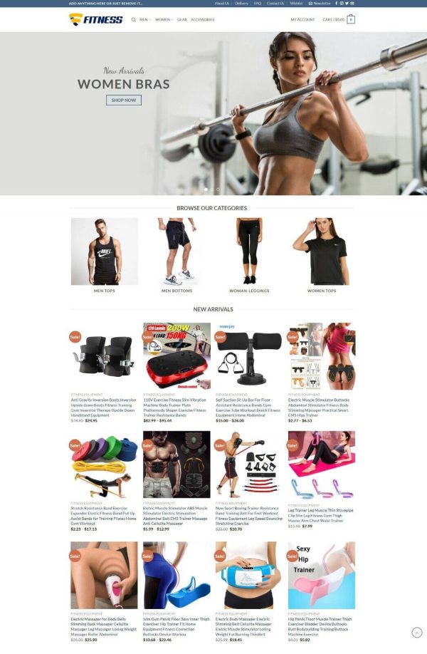 Fitness Gear Accessories Store, Drop Shipping Website