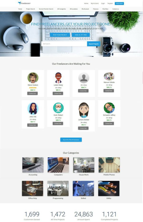 Freelancer Project Bidding Website + Free Installation