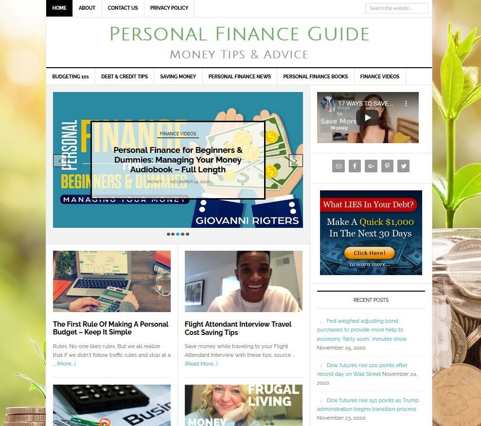 Fully Automated Personal Finance News Website Runs on Autopiloting