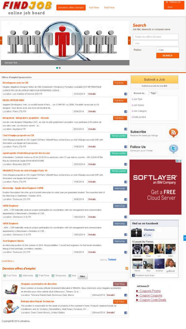 Job search website