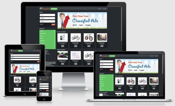 Local Classified Website (Black Theme) 