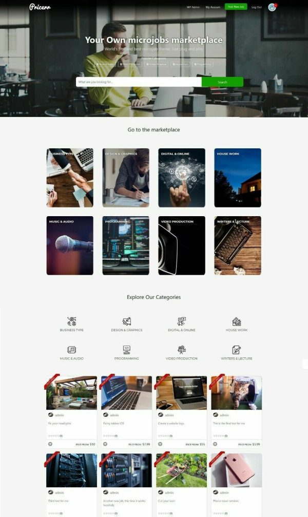 Microjobs Website Fiverr Cloneing
