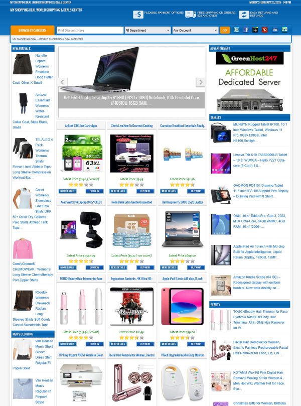 Online Shopping Website - Turnkey Amazon Affiliate Store - AUTO UPDATE