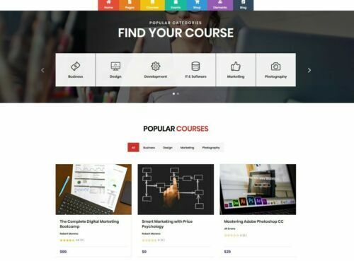 Online School Course Enrollment / eLearning Website – Free Host+Install