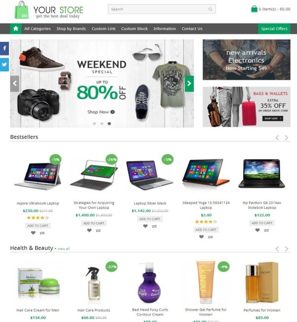 Online Shop/Store Website,  Multi Sellers Marketplaceing