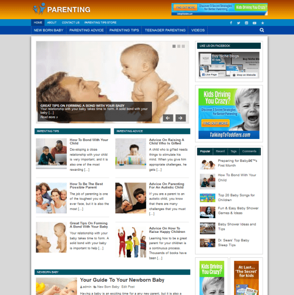 Parenting Guide Affiliate Website Free Installationing