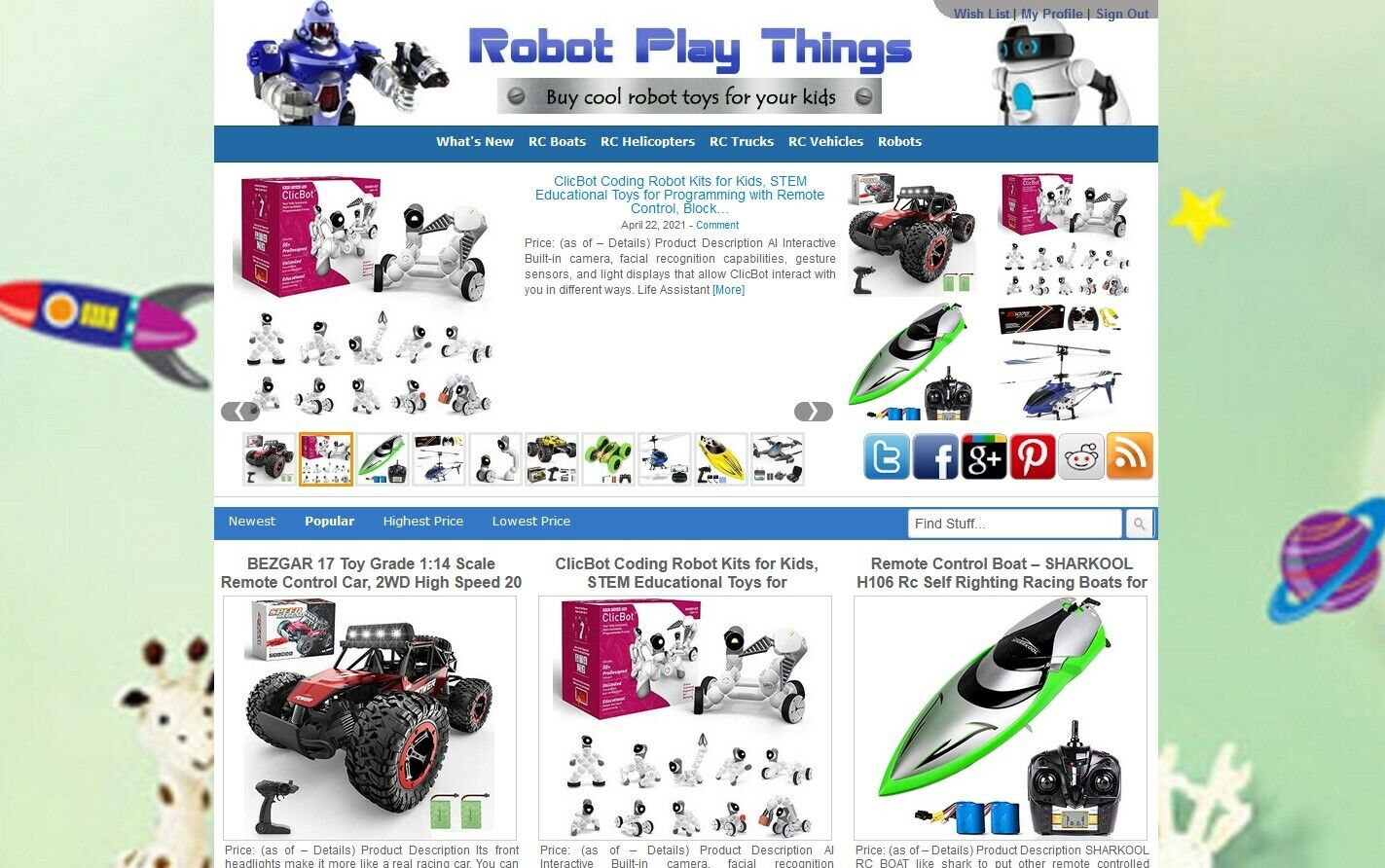 RC Toys, Helicopters Store eBay, Amazon, ClickBank Affiliate Website + AutoPilot