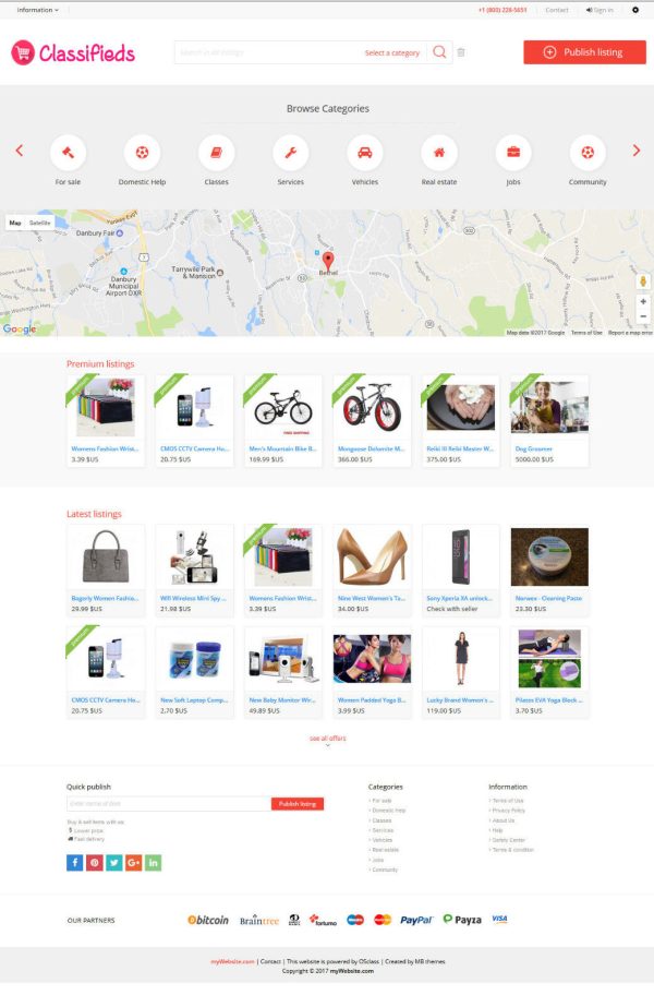 Responsive Classifieds Website - Free Install