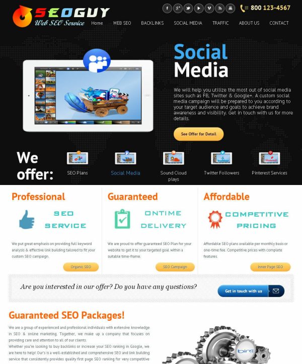 SEO Social Marketing, Backlink Services Reseller Website, Free Hosting with SSL