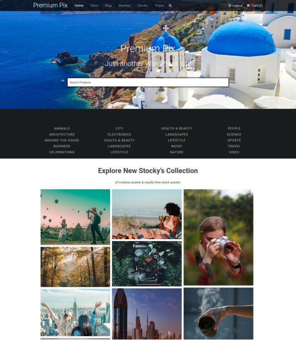 Stock Photography Digital Marketplace Website + Free Installation