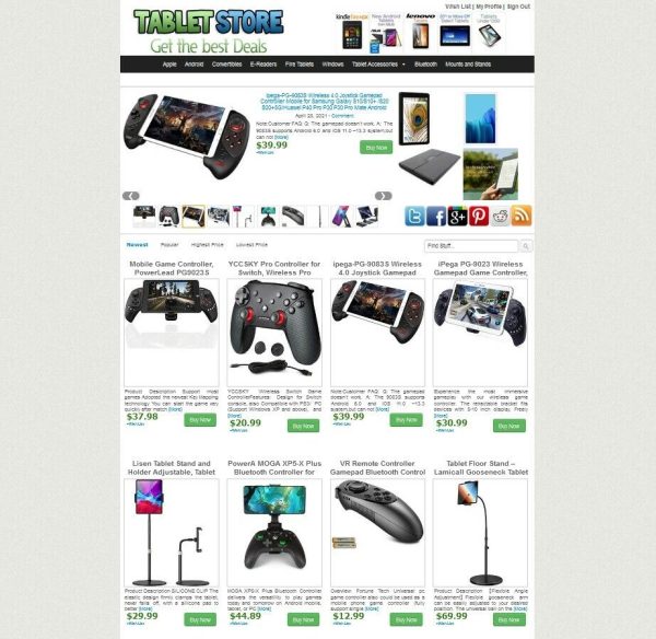 Tablets & Accessories Amazon, eBay, ClinkBank Affiliate Website - AUTO UPDATE