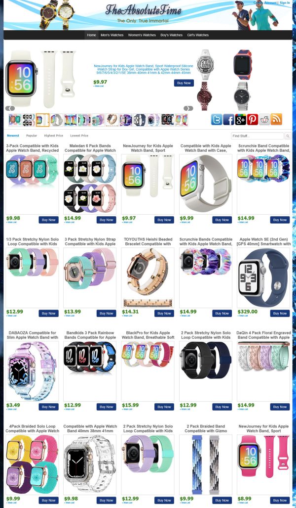 Watches Store – eBay, Amazon & ClickBank Affiliate Website (Fully Automated / Autopilot)