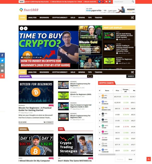 Turnkey CryptoCurrency AutoPilot News Website