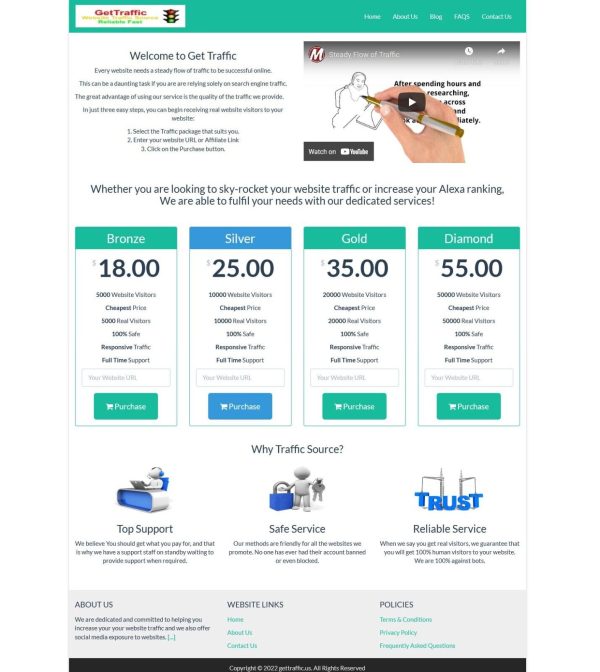 Website Traffic Reseller Website For Sale