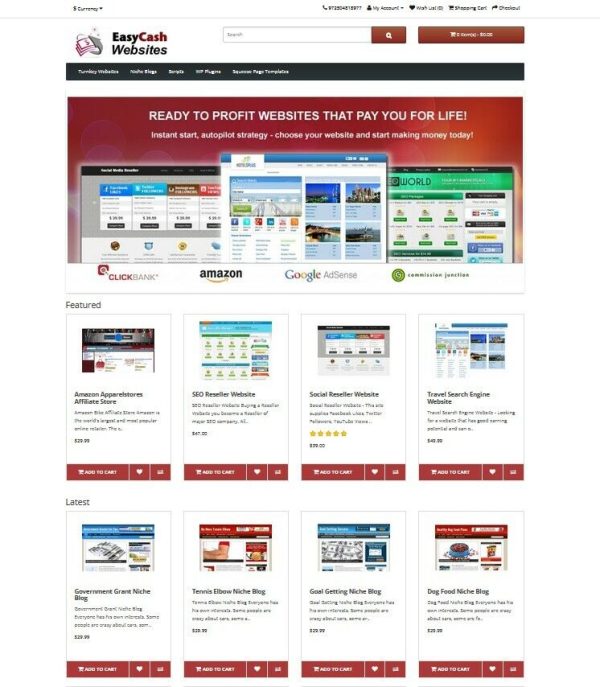 Websites, Blogs Store PRELOADED, Free Installation