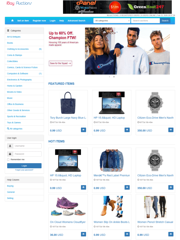 Online Auctions Website