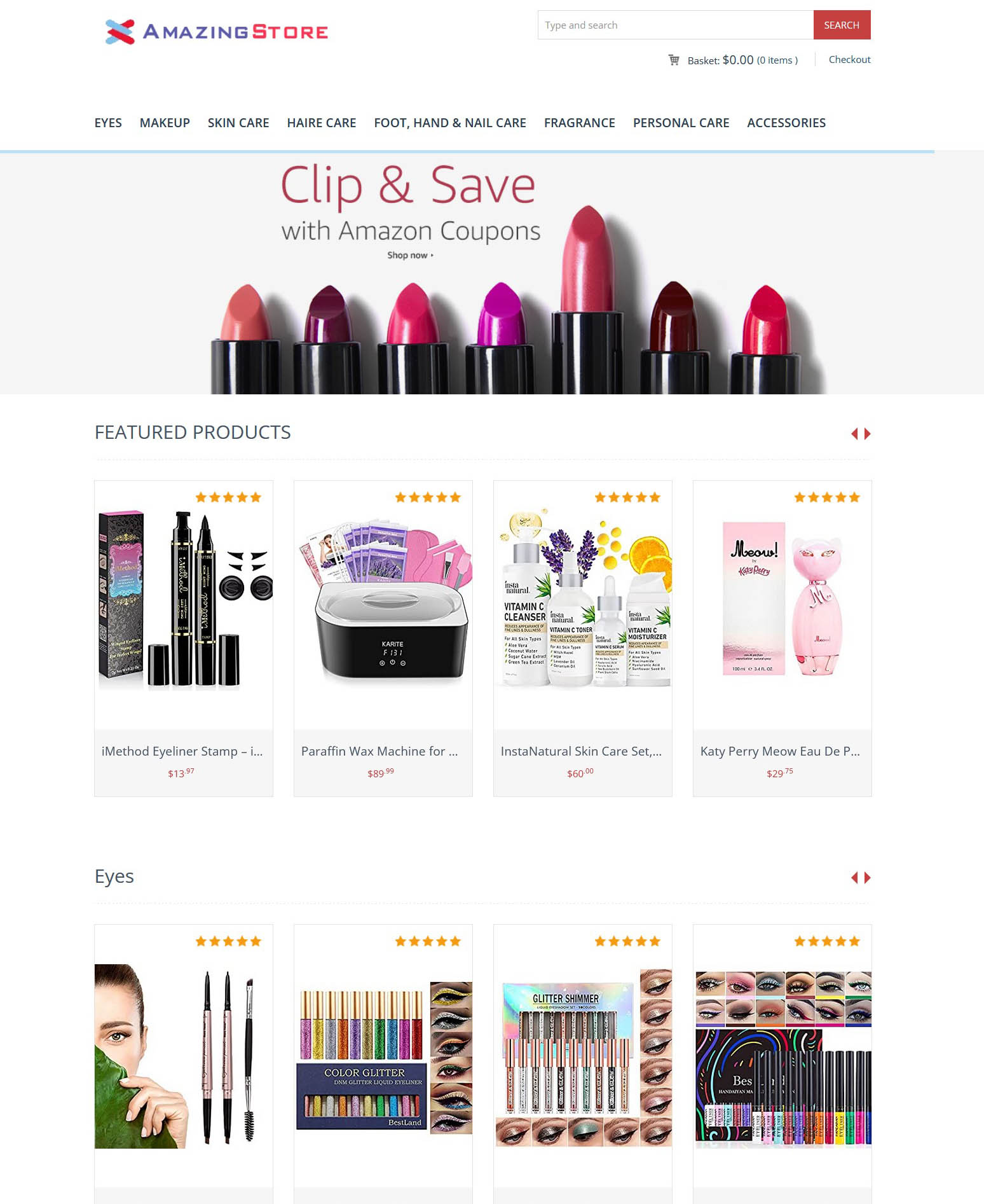 Beauty Products Store Affiliate/Dropship Website + eCommerce