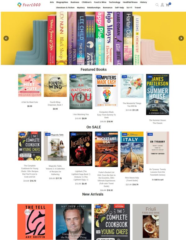 Books Store - AutoPilot Dropshipping/Affiliate Website + Shopping Cart