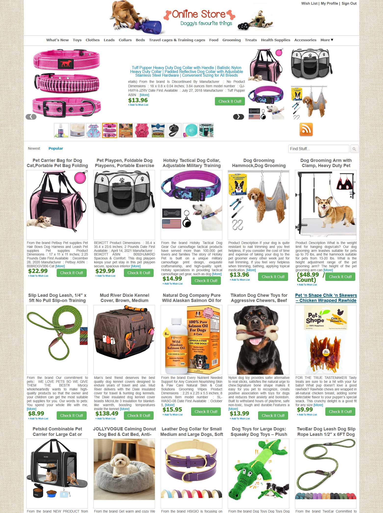 Pet Supplies Store – Amazon, eBay, ClickBank Affiliate Website – AUTO UPDATE