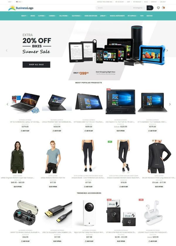 eCommerce Website with Amazon, eBay Affiliate DropShip ALL-IN-ONE