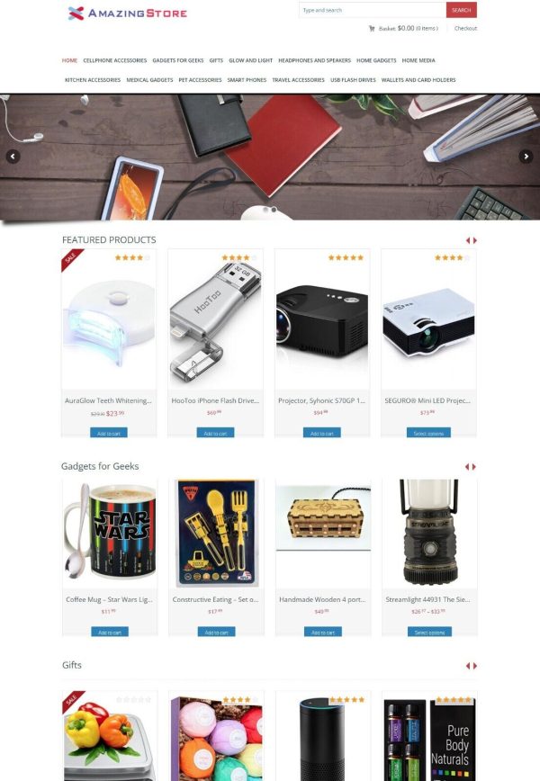 Gadgets Accessories Store, Drop Shipping / Affiliate Website + Free Hosting