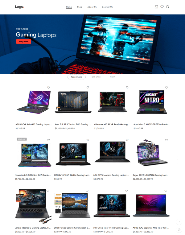 Gaming Computers & Laptops Website with Amazon Affiliate / Dropship