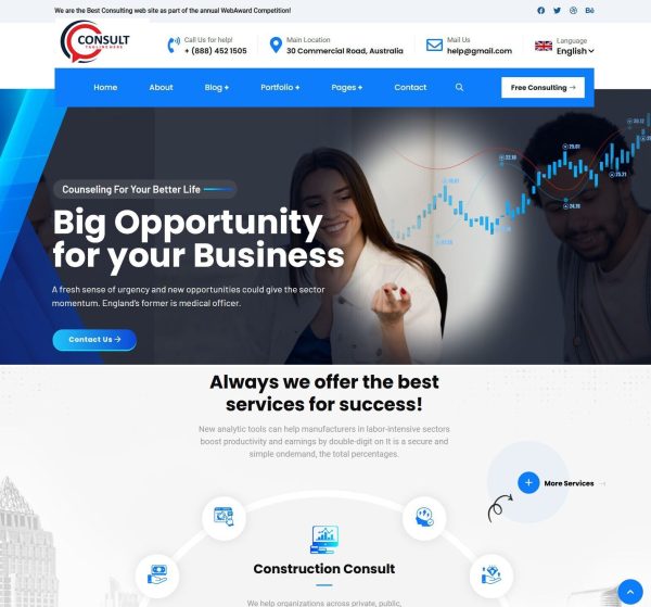 Business Finance Consulting Agency Website