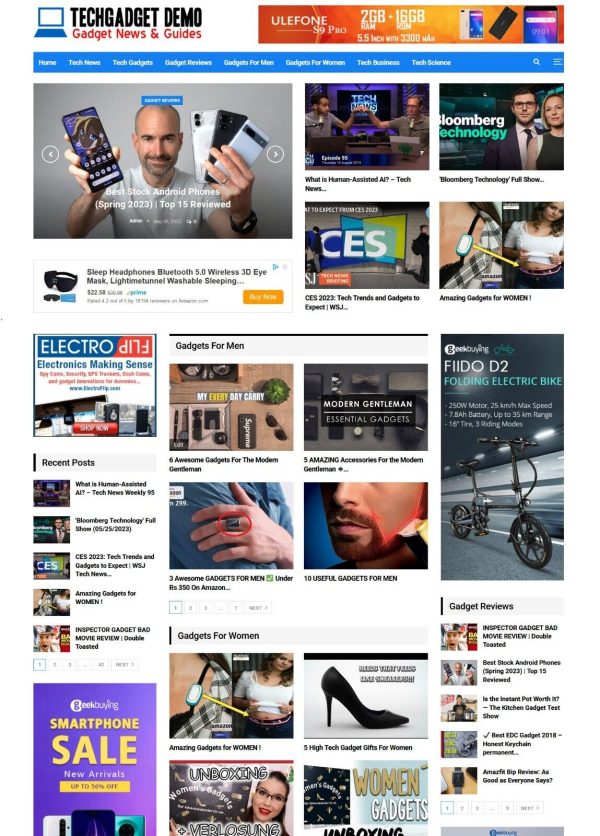 Tech Gadget News & Guides Website, Make Money with Affiliates, Ads + Auto Pilot