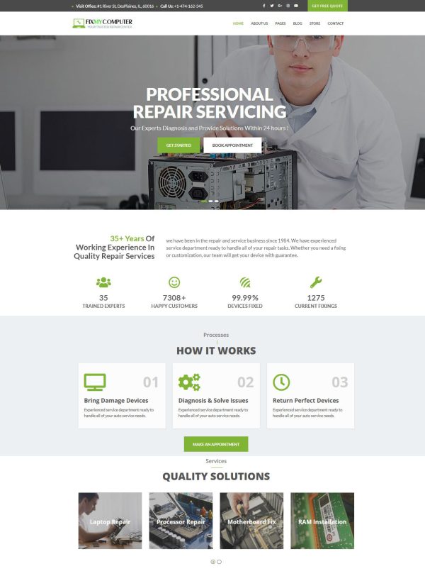 Computer Repair Services Website