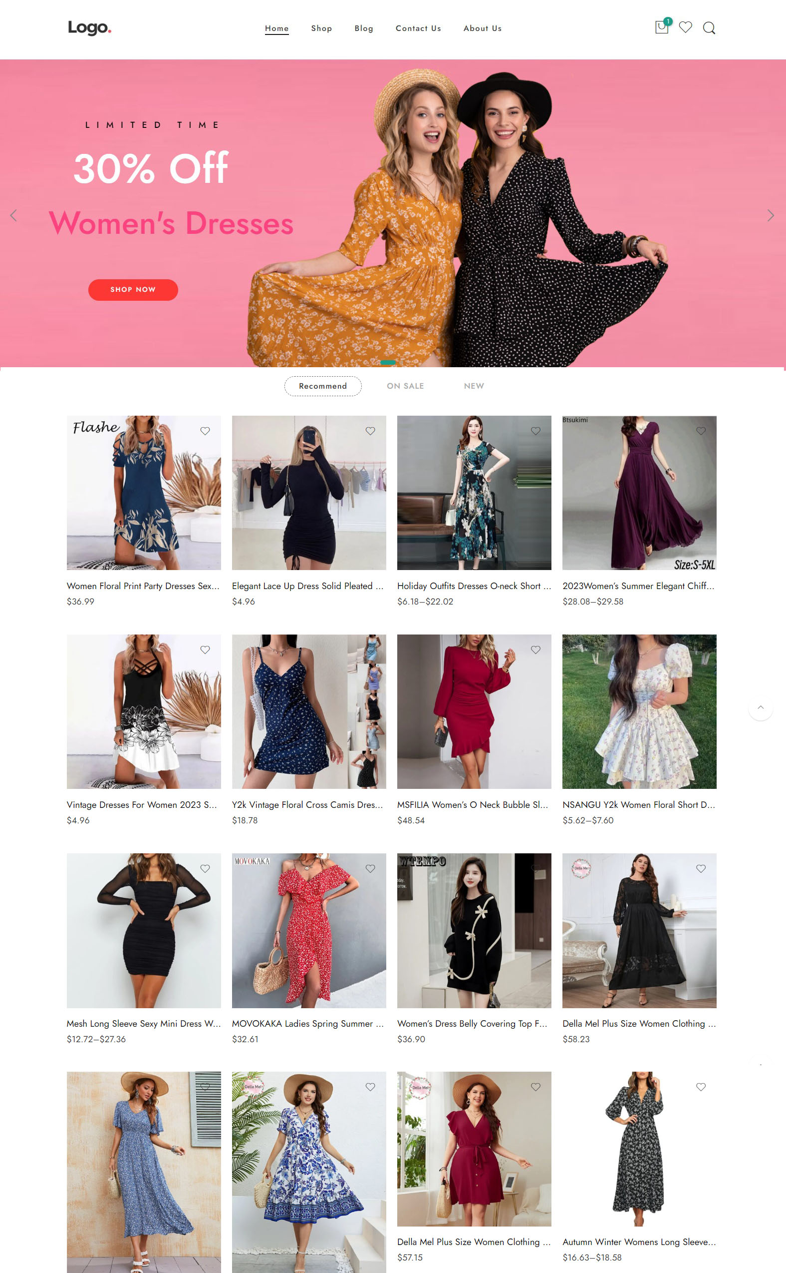 Dropshipping Website Business Affiliate + Products, Women Dresses