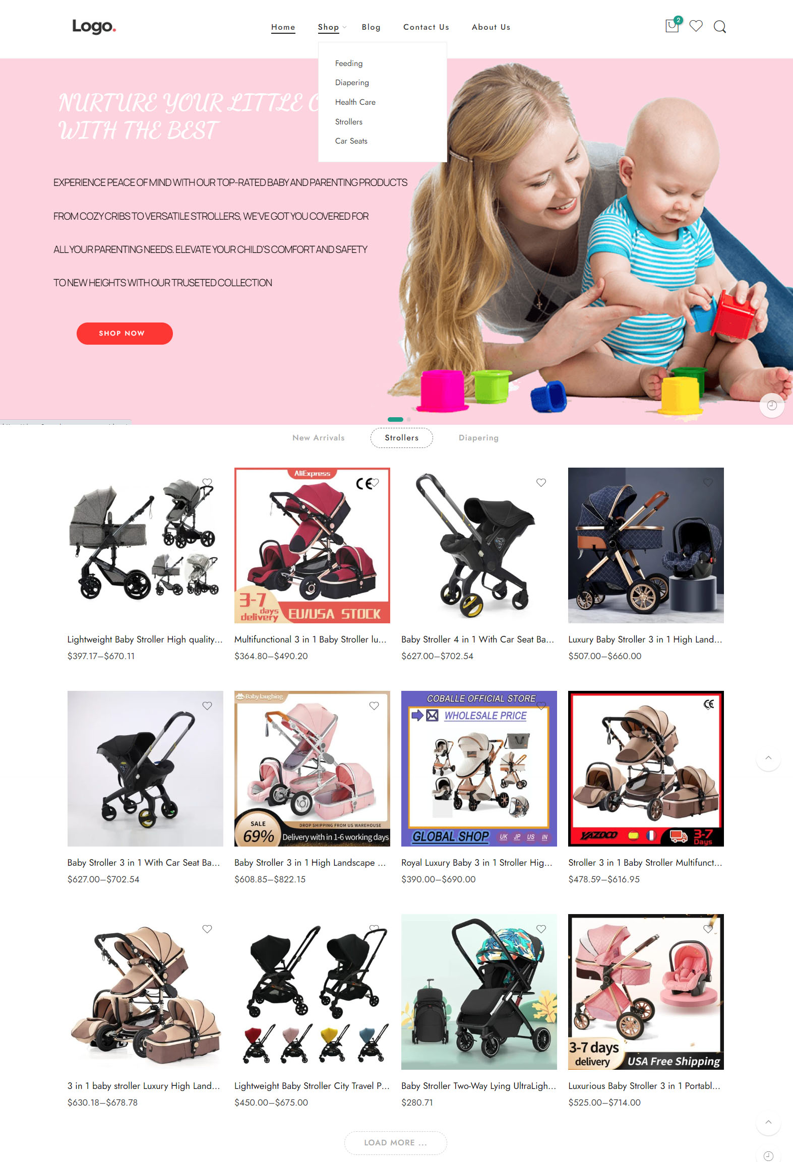 Dropshipping Website Ecommerce Business Affiliate + Products, Baby