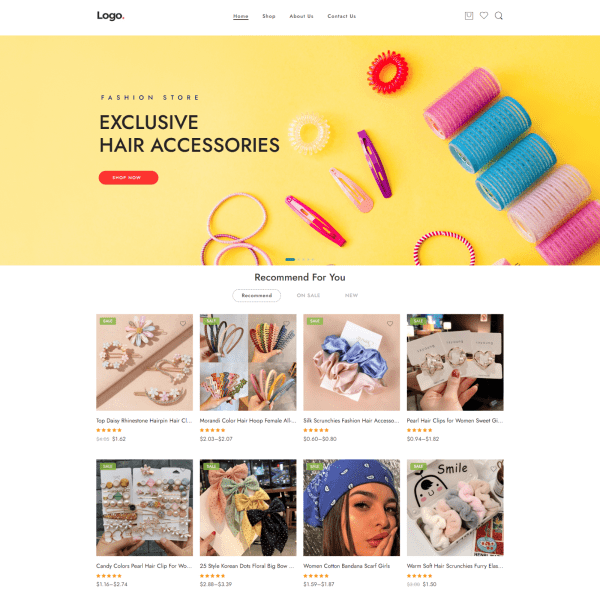 Dropshipping Website Business Affiliate + Products, Hair Accessories