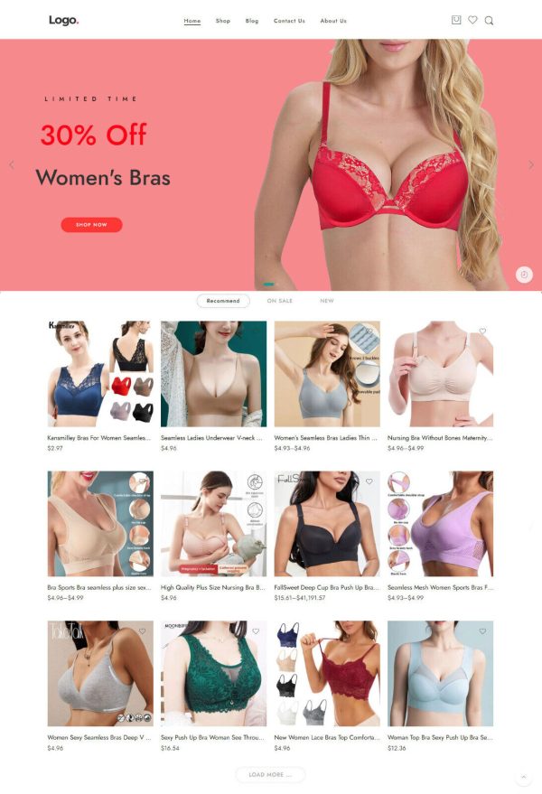 Dropshipping Website Business Affiliate - Women Bras