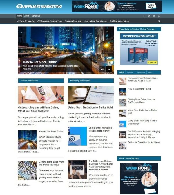 Affiliate Marketing Tips Blog Website