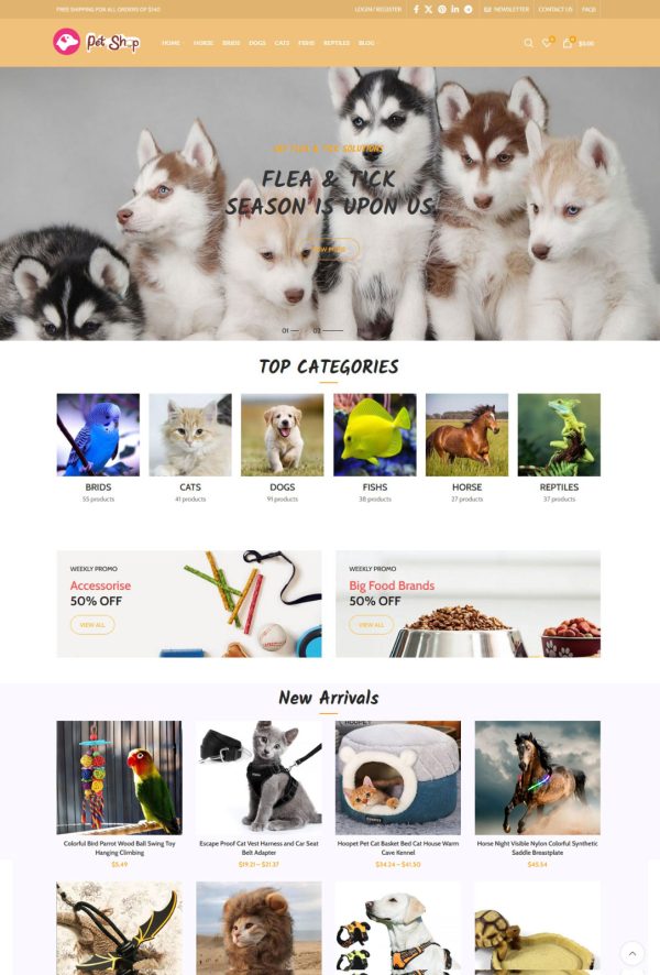 Turnkey Affiliate / DROPSHIPPING Ecommerce Website - Pet Supplies
