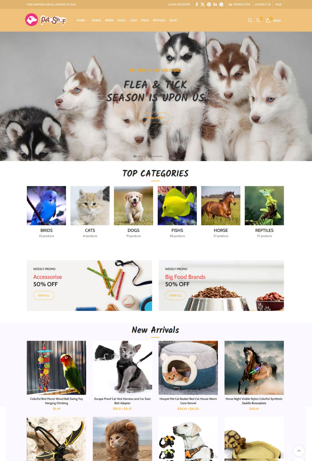 Turnkey Affiliate / DROPSHIPPING Ecommerce Website – Pet Supplies