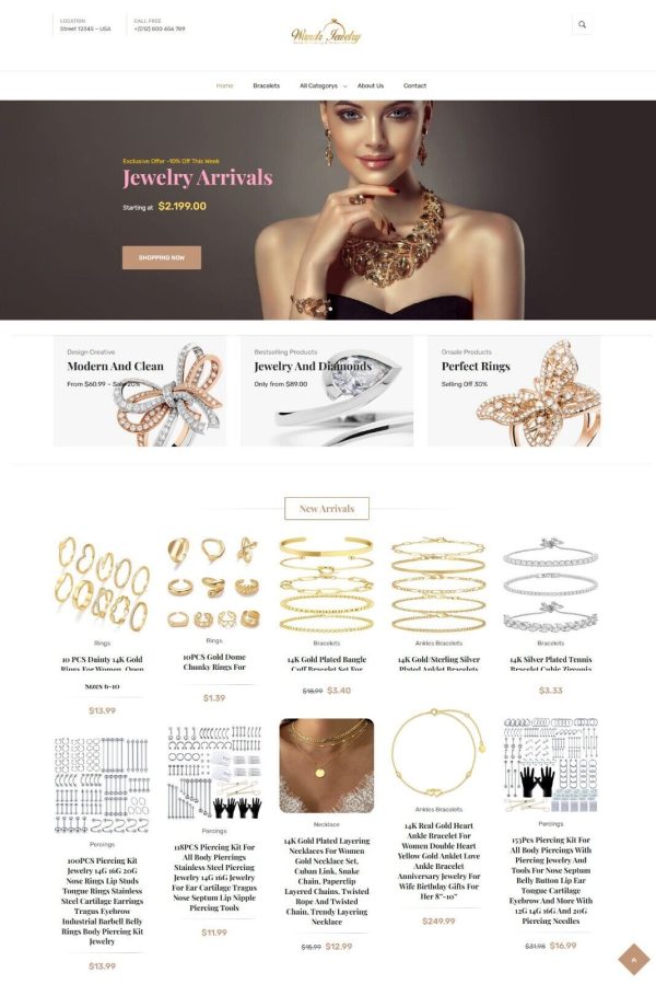 Jewelry Amazon, Aliexpress Affiliate Dropship Website For Sale