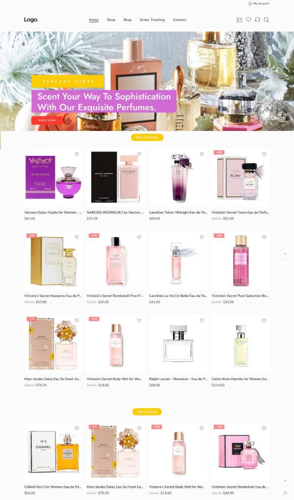 Perfume Store, Amazon Affiliate/Dropship Website